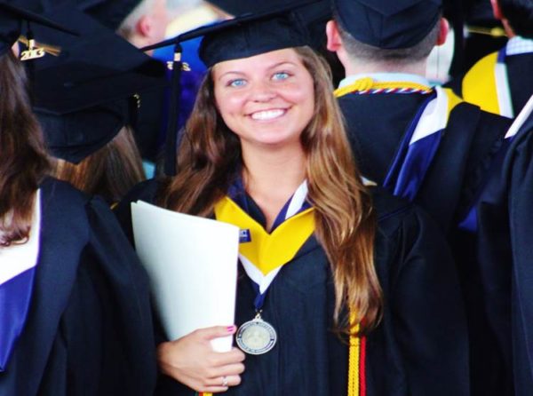 Caroline graduating from Monmouth university in the spring of 2013
