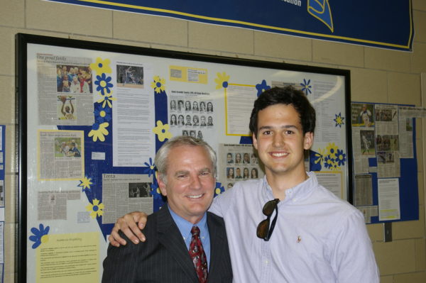 Scholarship recipient Brian Huntley with Eric's dad