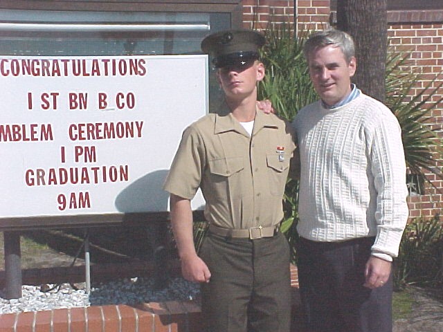 Eric and his Dad (also Eric) at boot camp graduation