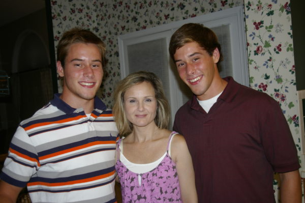 Michael (on the right) with brother Nick and Eric's step-mom Wendi